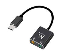 Ewent Ec1645 Adaptateur Usb-c vers 2xjack M/f 3.5 Mm Noir Noir One Size