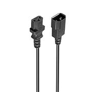 Ewent EW-190200-020-N-P câble électrique Noir 1,8 m Coupleur C14 Coupleur C13 - Cables électriques (1,8 m, Male connector / Female connector, Coupleur C14, Coupleur C13, Noir)