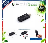 Ewent EW1049 Lecteur de cartes SD Micro SD USB 2.0 Adaptateur mémoire