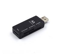 Ewent EW1049 - Lecteur Micro SD de clé USB, Lecteur de Carte SD USB 2.0, Adaptateur de Carte mémoire SD/Carte Flash pour PC, Macbook Pro, etc., Prend en Charge MMC/TF/SDXC/SDHC/Micro SDHC/Micro SDXC