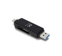 Ewent EW1075 lecteur de carte mémoire USB 3.2 Gen 1 (3.1 Gen 1) Type-A/Type-C Noir