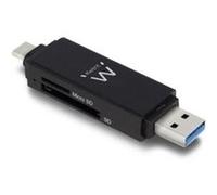 Ewent EW1075 - Lecteur de carte (microSD, microSDHC, microSDXC, SD, SDHC, SDXC, TransFlash) - USB 3.1 Gen 1 / USB-C G