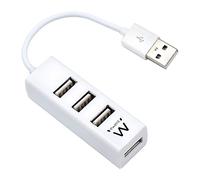 Ewent - Concentrateur (hub) EW1122 - 4 x USB 2.0 - de bureau - Blanc