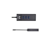 Ewent EW1141 - Concentrateur (hub) - 3 x USB 3.1 Gen 1 + 1 x 10/100/1000 - de bureau