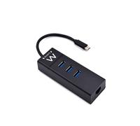 EWENT EW1141 Hub Tipo-C 3Pts.USB 3.1+1pto. GIGABIT