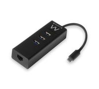 Ewent EW1141 station d'accueil USB 3.2 Gen 1 (3.1 Gen 1) Type-C Noir