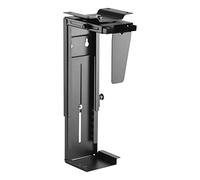 Ewent EW1293 - Support Boîtier PC Universel Rotation 360° Montage sous Bureau Accroche réglable Soutien Ordinateur Réhausseur PC Gamer Fixe Noir