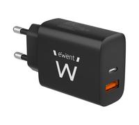 Ewent Ew1319 Chargeur D'appareils Mobiles Universel Noir Secteur Charge Rapide Intérieure