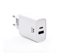 Ewent EW1321, Chargeur mural USB C, PD Power Delivery 3.0 & Quick Charge 3.0 2Ports Chargeur USB Type C à charge rapide pour iPhone 13 Pro Max/12/Mini/11/XS/XR/X/8, Samsung Galaxy Note, Huawei, XiaoMi