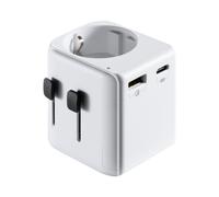 Ewent Ew1472 Adaptateur Prise D'alimentation Universel Blanc
