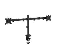 Ewent EW1512 - Kit de montage - bras réglable - pour 2 écrans LCD - plastique, aluminium, acier - noir - Taille d'écran : 13"-27" - montrable sur