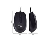 Ewent EW3006 - Ensemble clavier et souris - with quiet typing - full size - USB - QWERTY - Espagnol - Pour la vente au détail