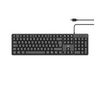 Ewent EW3108 USB + PS/2 Italien Noir clavier - Claviers (Standard, Avec fil, USB + PS/2, Noir)