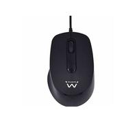 Ewent EW3159 - Souris - clic silencieux - droitiers et gauchers - optique - 3 boutons - filaire - USB