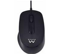 Ewent Souris EW3159 – Ambidextre optique 1000 DPI, 3 boutons, clic silencieux, USB-A filaire Noir