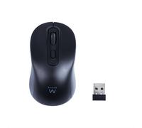 Ewent EW3218 Souris sans Fil Optique 800/1200/1600 DPI, Click Silencieux, Récepteur Nano USB-A, Interrupteur on/Off, Noir