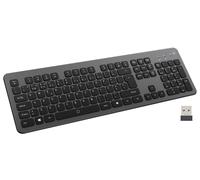 Ewent EW3296 clavier Universel FR sans fil +USB QWERTY Espagnole Noir, Gris
