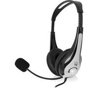 Ewent EW3562 Casque & écouteurs filaires Bandeau Appels/Musique Noir, Argent
