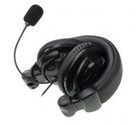 Ewent Casque de jeu stéréo on-ear EW3564 – Microphone, contrôle du volume, prise 3,5 mm – Noir