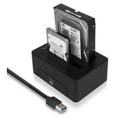 Ewent Boîtier HDD/SSD USB 3.0 EW7014 – 2,5"/3,5" SATA I/II/III, 2x8 To, USAP, câble et bloc alim inclus