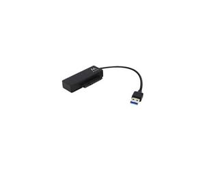Ewent EW7018 - Contrôleur de stockage - 2,5 po./3,5 po. partagé - SATA 6Gb/s - USB 3.1 - noir
