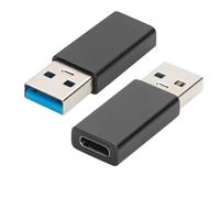 Ewent EW9650 changeur de genre de câble USB Type-A USB Type-C Noir
