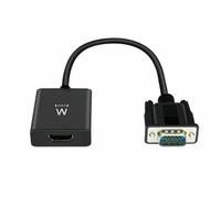 Ewent EW9866 câble vidéo et adaptateur 0,202 m VGA (D-Sub) HDMI + 3.5mm Noir