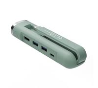 Ewent Hub 5 en 1 Adaptateur Type C, hub multiport 1 x HDMI 4K, 1 x PD 100 W, 2 x USB-A, 1 x LAN, Station d'accueil Compatible avec MacBook Pro/Air, iPad, iPhone 16 Plus Max, Galaxy S24, câble Long