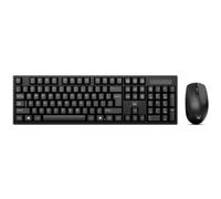 Ewent Kit Clavier et Souris sans Fil, Disposition QWERTY Italienne pour PC/Ordinateur Portable/Ordinateur Portable, Windows, récepteur USB Unique, Noir