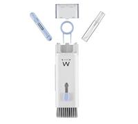 Ewent Kit de Nettoyage 7 en 1, Multifonction avec pour Électronique, Clavier,AirPods,Tablette,Téléphones,écran PC - Brosse rétractable, Spray Vide, Stylo pour écouteurs, Anneau extracteur de Touches