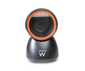 Ewent Lecteur Code-Barres 1D 2D et QR Omnidirectionnel USB, Scanner Mains Libres avec Détection Automatique, Compatible Commerces, Entrepôts, Supermarchés, Points de Vente et Gestion des Stocks