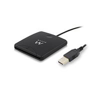 Ewent Lecteur de carte à puce - Lecteur de carte et de carte d'identité - Port USB - compatible PC/SC et WHQL, noir