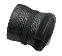 Ewent Manchon de câble électrique 2 m- Φ 100mm Ajustable avec fermeture Velcro, Gaine Câble Informatique,pour le bureau,maison,voiture, Protection gestion des câbles d'ordinateur, 2000 x 100 mm - Noir