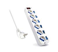 Multiprise 6 Prises avec Interrupteur EW3932-5M 3500W Blanc