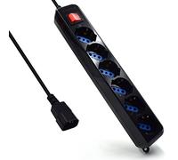 Ewent multiprise avec fiche italienne et cble d'alimentation noir noir 6 prese bipasso ITA/Schuko
