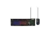 clavier et souris Ewent PL3201 Noir Multicouleur Espagnol Qwerty