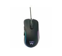 Ewent PL3302 - Souris - ergonomique - gaming, RGB Lighting, 1000-1600-2400-3600 DPI - droitiers et gauchers - optique - 8 boutons - filaire - USB