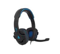 Ewent PL3320|Casque de Jeu avec Microphone stéréo Surround|Adaptateur Jack 3,5 mm|câble de 1,5 M|Casque de Jeu pour PS4-PS5/Xbox One-Xbox X/Switch/PC/Mac/Laptop/Tablet/iPhone/iPad - Noir,Bleu