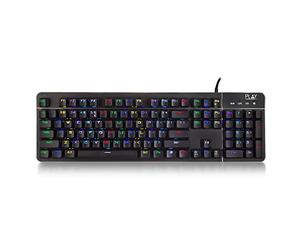 Ewent PL3350 Clavier USB QWERTY Anglais Noir - Claviers (Standard, USB, Clavier Mécanique, QWERTY, LED RGB, Noir)