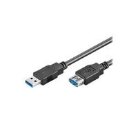 Ewent Câble USB 3.0 Mâle à Femelle, Fil de cuivre Double AWG 28, Vitesse de Transfert jusqu'à 5 Go, Noir, 1,8 m