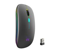 ewent Rechargeable Wireless Mouse with RGB Lights Bluetooth 5.2 & 2.4 GHz Ad
