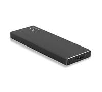 Ewent SSD M.2 Case NGFF USB A et B/BM 3.2 Gen1 (USB 3.0) jusqu'à 5Gbps, Boîtier Externe pour Disque Dur 80mm, SSD 2230/2242/2260/2280 B-Key M+B-Key, SATA M.2 avec UASP, Noir
