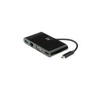 Ewent - Station d'accueil - USB-C 3.2 Gen 1 - VGA, HDMI - GigE