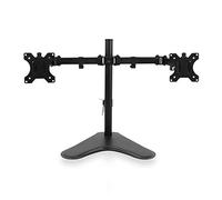 Ewent Support Ecran PC, Support Moniteur pour Écrans LCD LED de 13 à 32 Pouces, Support pour Deux moniteurs avec Base Solide, Inclinaison réglable ± 45°, pivotement 360°, VESA 75/100 mm, jusqu'à 8 kg