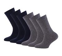 EWERS 6er Pack Uni Socken, Chaussettes Enfants unisexes, schwarz/grau,