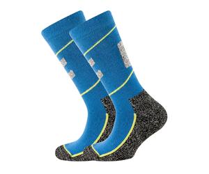 EWERS Chaussettes aqua / anthracite / pomme / vert fluo, Taille 39-42