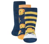 EWERS Chaussettes bleu foncé / jaune / orange / blanc, Taille 31-34