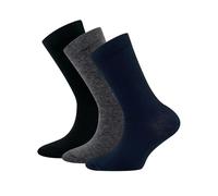 EWERS Chaussettes bleu / gris chiné / noir, Taille 31-34
