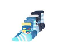 EWERS Chaussettes bleu marine / citron vert / jade / rouge pastel / blanc, Taille 19-22