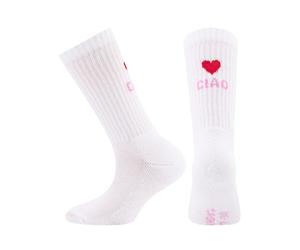 EWERS Chaussettes 'Ciao Amore' rose / rouge / blanc, Taille 18-19